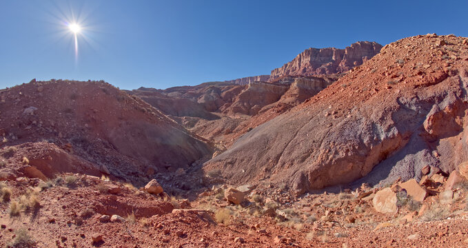 Explore Sun Valley Mine Trail with extensive rock formations and clear skies in Arizona&acirc;&euro;&trade;s Vermilion Cliffs National Monument