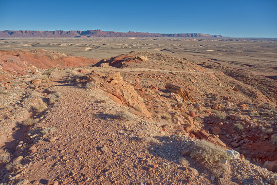 Scenic view along the Sun Valley Mine Trail exhibits rugged terrain and vast landscapes in Arizona during daylight