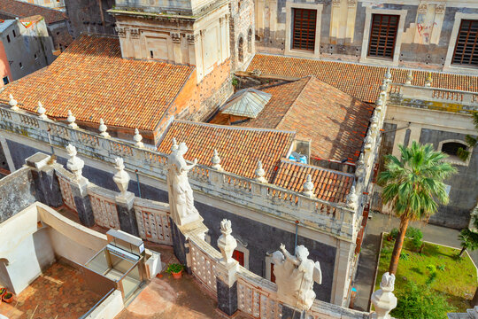 Badia di Sant'Agata church rooftop, Catania, Sicily, Italy
