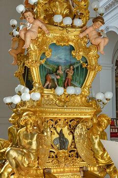 San Nicolai Arena church interior, Catania, Sicily, Italy