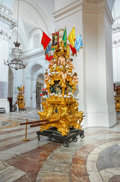 San Nicolai Arena church interior, Catania, Sicily, Italy