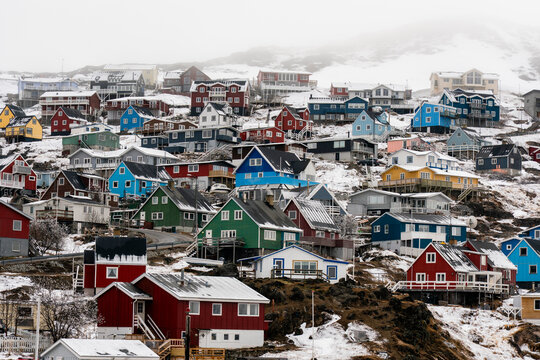 Colorful houses, Qaqortoq, Greenland
