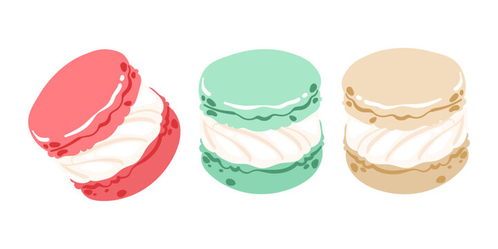 Festive christmas fatcaron macarons collection with santa and winter toppings