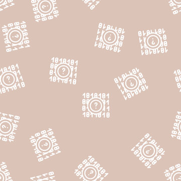 code data science line seamless pattern code data science thin line illustration