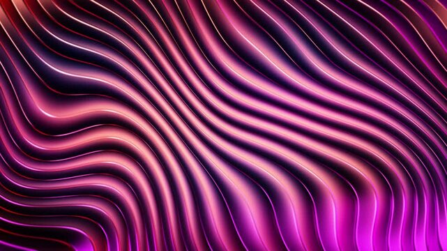 High-quality 4K abstract video animation featuring procedural JavaScript mesh gradients. A dynamic, smooth, and flowing wavy surface with metallic reflections and 3D fluid motion. 