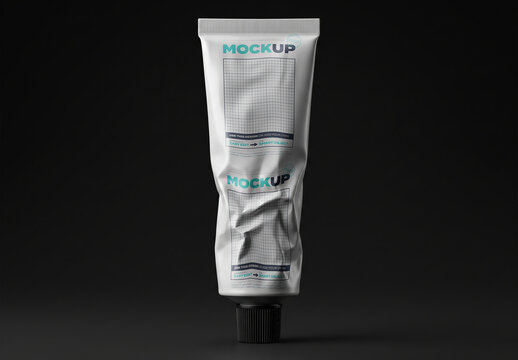 Crushed Cosmetic Tube Product Mockup