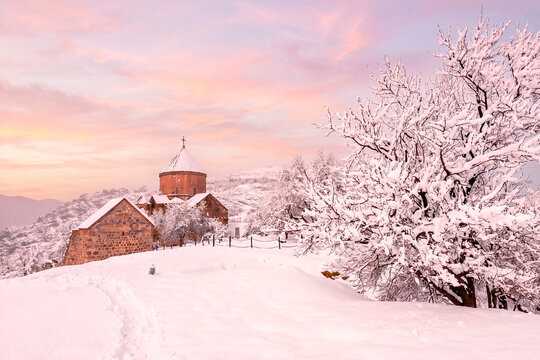 Akdamar Island winter view in Van Province of Turkey