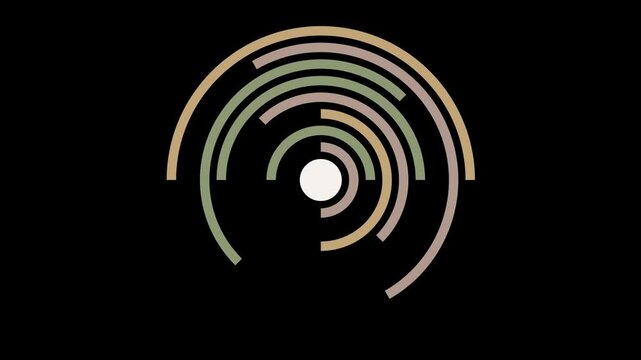 Animated GIF of a rotating semi-circular line loading icon in natural colors.
