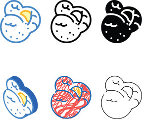 Fototapeta premium popcorn snack food color icon vector. popcorn snack minimal food sign. isolated symbol illustration