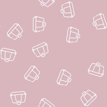 carrying case for cat line seamless pattern carrying case for cat thin line illustration