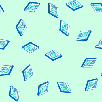 sponsored content isometric seamless pattern. sponsored content sign illustration