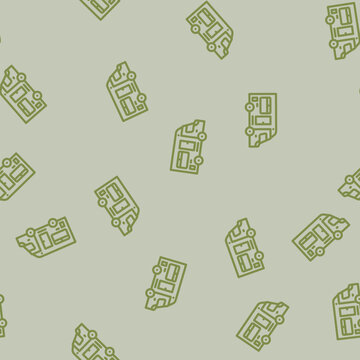 rv recreational vehicle mobile home line seamless pattern rv recreational vehicle mobile home thin line illustration