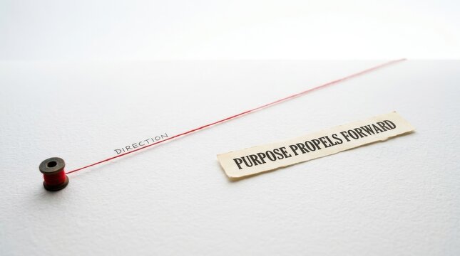Purpose propels forward on a line of direction