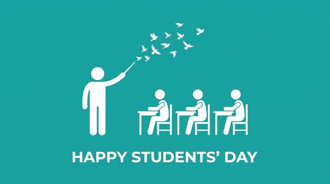 Teacher releasing doves with students celebrating