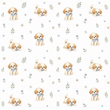 seamless pattern with funny animals