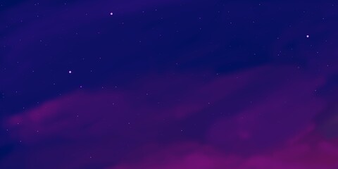 Horizontal astrology background stars universe background. Night with nebula in the cosmos. Milky Way in infinity space. Starry night with shining stars in gradient sky. Illustration © Retno