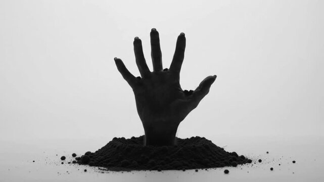 A small pile of black powder isolated on a white background perfect for spooky halloween themed creative design projects