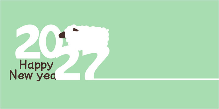 2027 New year illustration. 2027 Zodiac sheep. New year celebration illustration. Chinese new year. Vector illustration