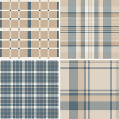 Naklejka premium Elegant plaid pattern bundle prepared for wedding stationery. The pack adds unique character to invitations. Vector artwork ensures refined output.