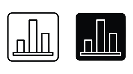 Obraz premium Bar chart business statistics icon vector isolated on transparent background