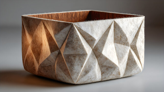 Stylish felt storage container minimalist geometric decorative basket Images