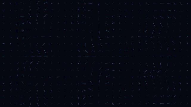 Digital flow field data visualization interface with abstract neural network architecture real-time analytical metrics, for complex information processing, technical innovation, system sync