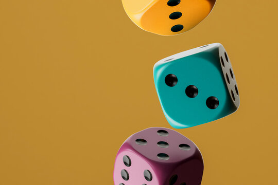 Colorful dice background texture