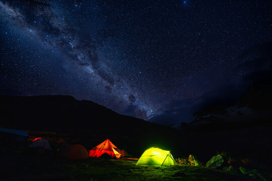 Tents under the stars