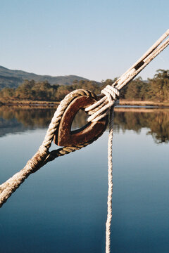 A close-up of a Viking ship.