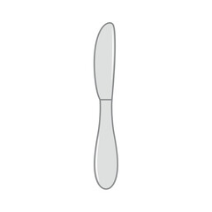 Fototapeta premium Simple butter knife utensil icon, designed for spreading butter or soft foods, a common flatware item.