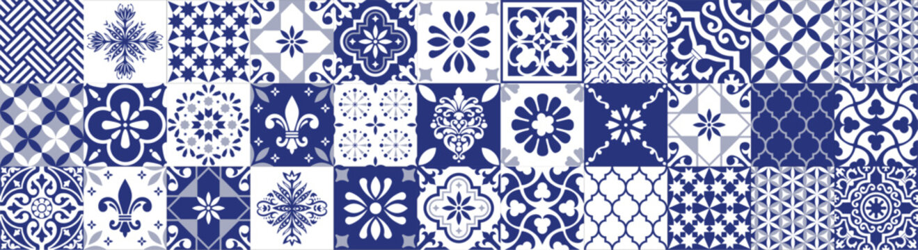 Patron vectorial de azulejos calcareos estipulados para decoracion y mosaico