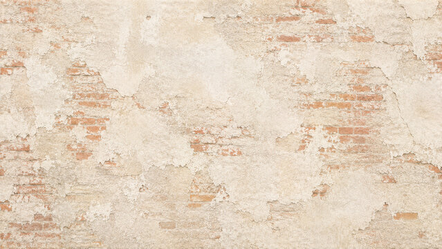 Exposed brick plaster texture distressed rustic wall background