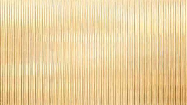 Golden fluted glass panel texture warm vertical pattern
