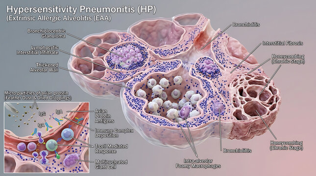 Transparent Extrinsic Allergic Alveolitis with Granulomatous Inflammation and Avian Antigen Exposure