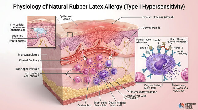 Transparent Latex Allergy with Contact Urticaria and IgE-Mediated Mast Cell Activation