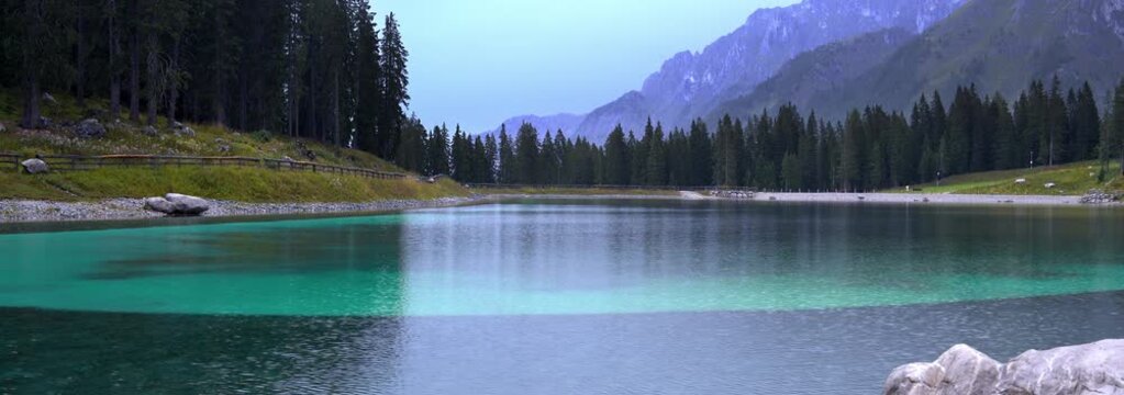  Anamorphic Lens 6K - Overview of the Alpine lake of Montagnoli