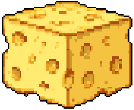 Pixel art cheese block