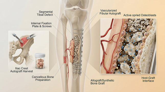 Transparent Bone Grafting with Autograft and Structural Support Reconstruction