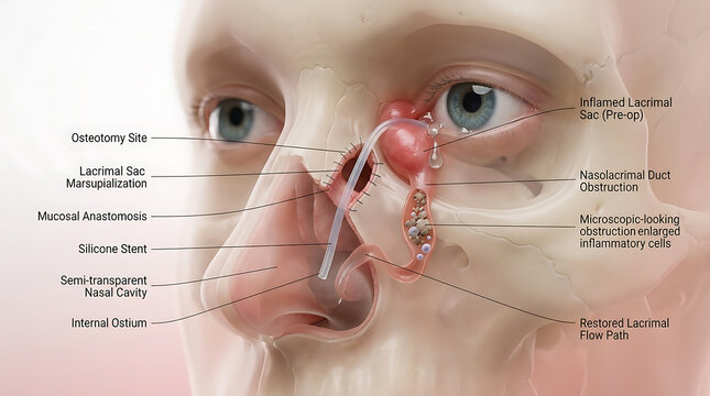 Transparent Dacryocystorhinostomy with Lacrimal Sac Marsupialization and Stent