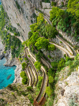 Capri, Italy from the Gardens of Augustus viewed over Via Krupp 50