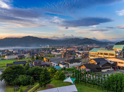 Miyazu, Kyoto, Japan townscape in the morning 18