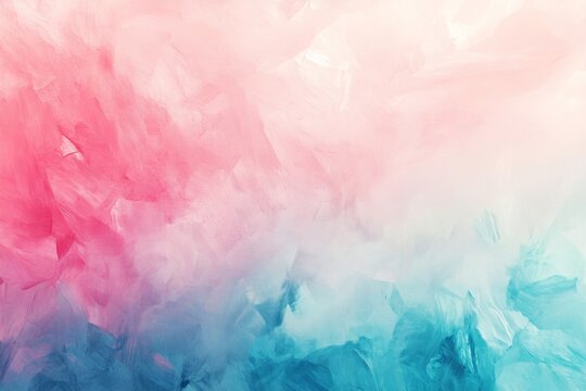 Abstract watercolor illustration featuring a blend of soft pink and blue hues, creating a dreamy atmosphere with fluid brush strokes and gentle transitions in color