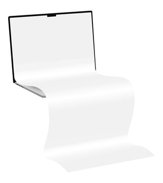 Get Long Scroll Extended Laptop Screen Mockup