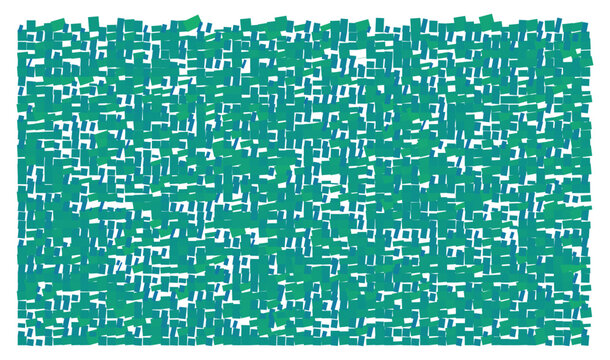 Vector Field Grid of Rectangles - Abstract Green/Blue Rectangle Grid Art