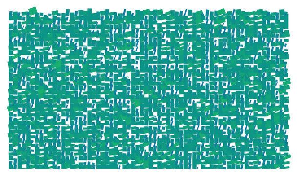 Vector Field Grid of Rectangles - Abstract Green/Blue Rectangle Grid Art