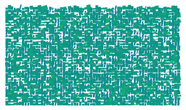Vector Field Grid of Rectangles - Abstract Green/Blue Rectangle Grid Art