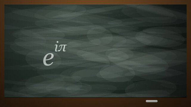 Euler's Identity Chalkboard Equation Write Reveal