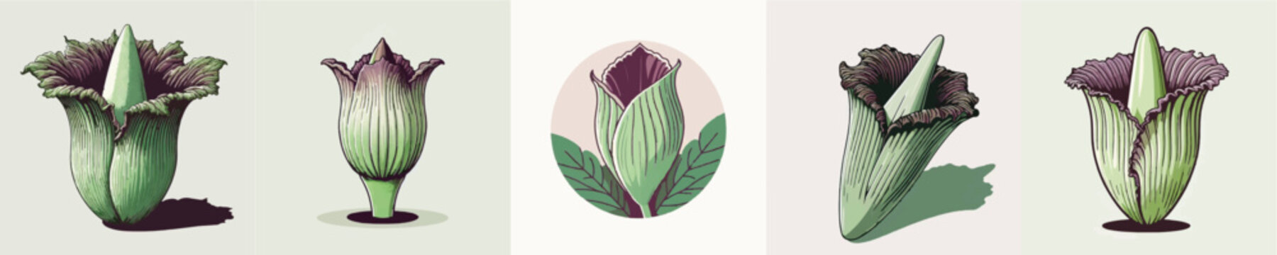 Corpse Flower Vector Illustration