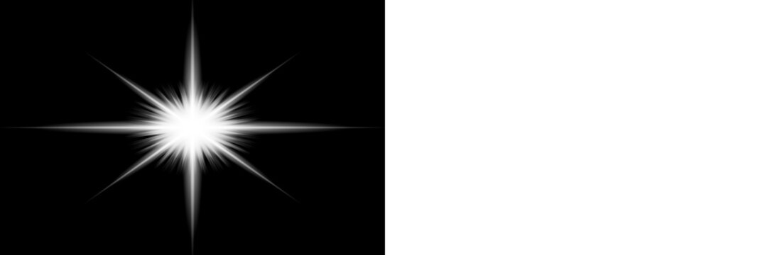White Sparkle Light Starburst Effect