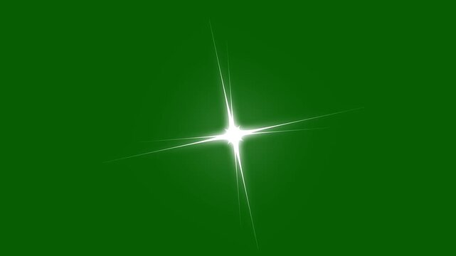 4K twinkle sparkling stars shine animation on green screen background, glowing stars sparkle, fast glitter star motion, white cartoon sparkles in doodle style